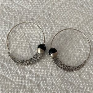 Silpada sterling hammered 2” hoop earrings